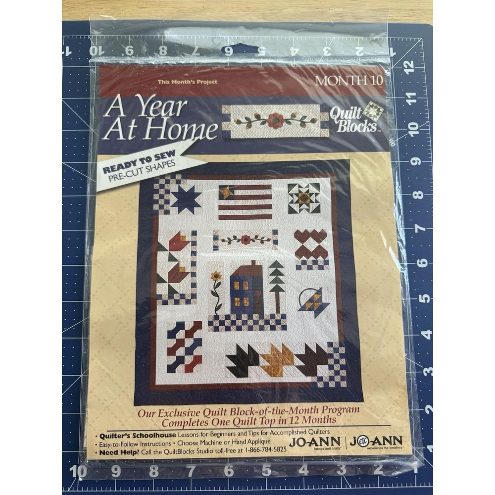 Joann 2000 A Year at Home Quilt Block of the Month Kit 10 Acorn Vine New Sealed
